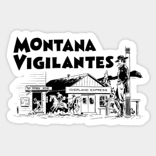 Montana Vigilantes Western Cowboy Retro Comic Sticker